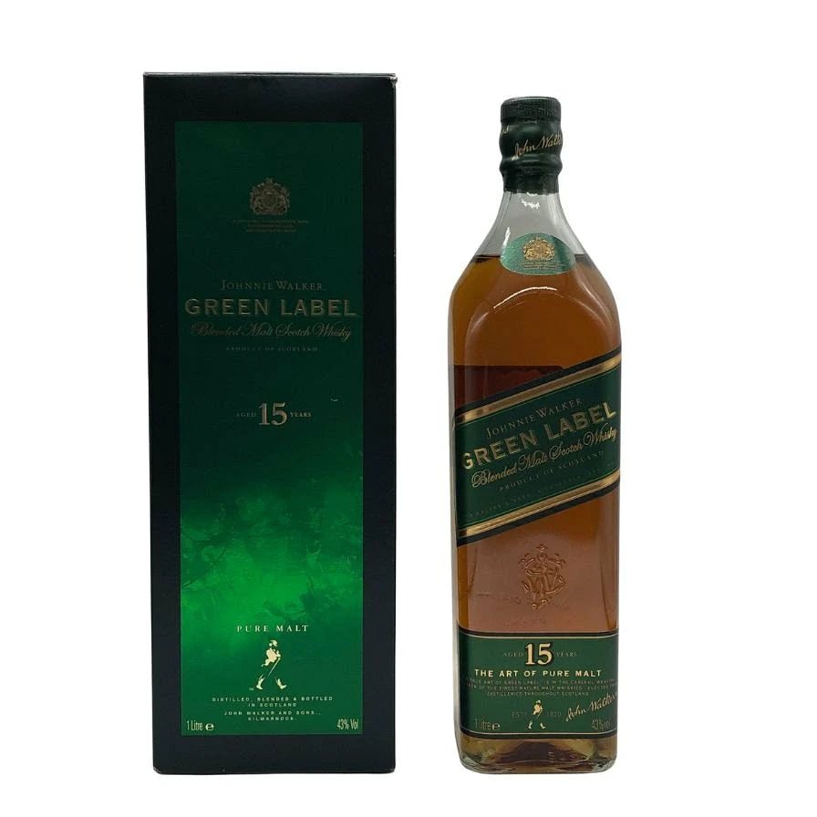 ジョニーウォーカー グリーンラベル 15年 1997-2004 1000ml 43% - LIQUOR JOY