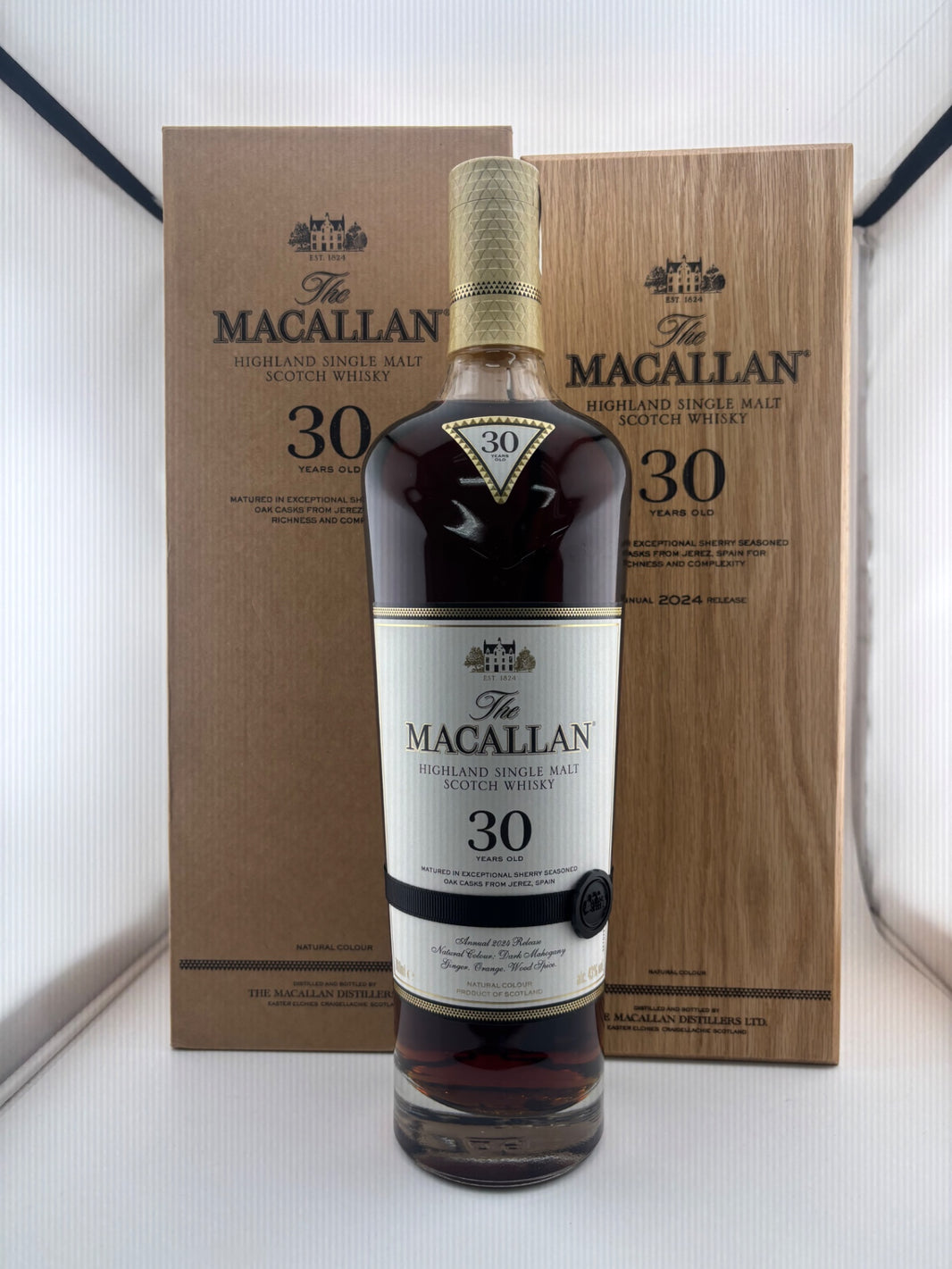The MACALLAN ザ・マッカラン 30年 2024 シェリーオークカスク 外箱/木箱有 ウイスキー 代理店サントリー