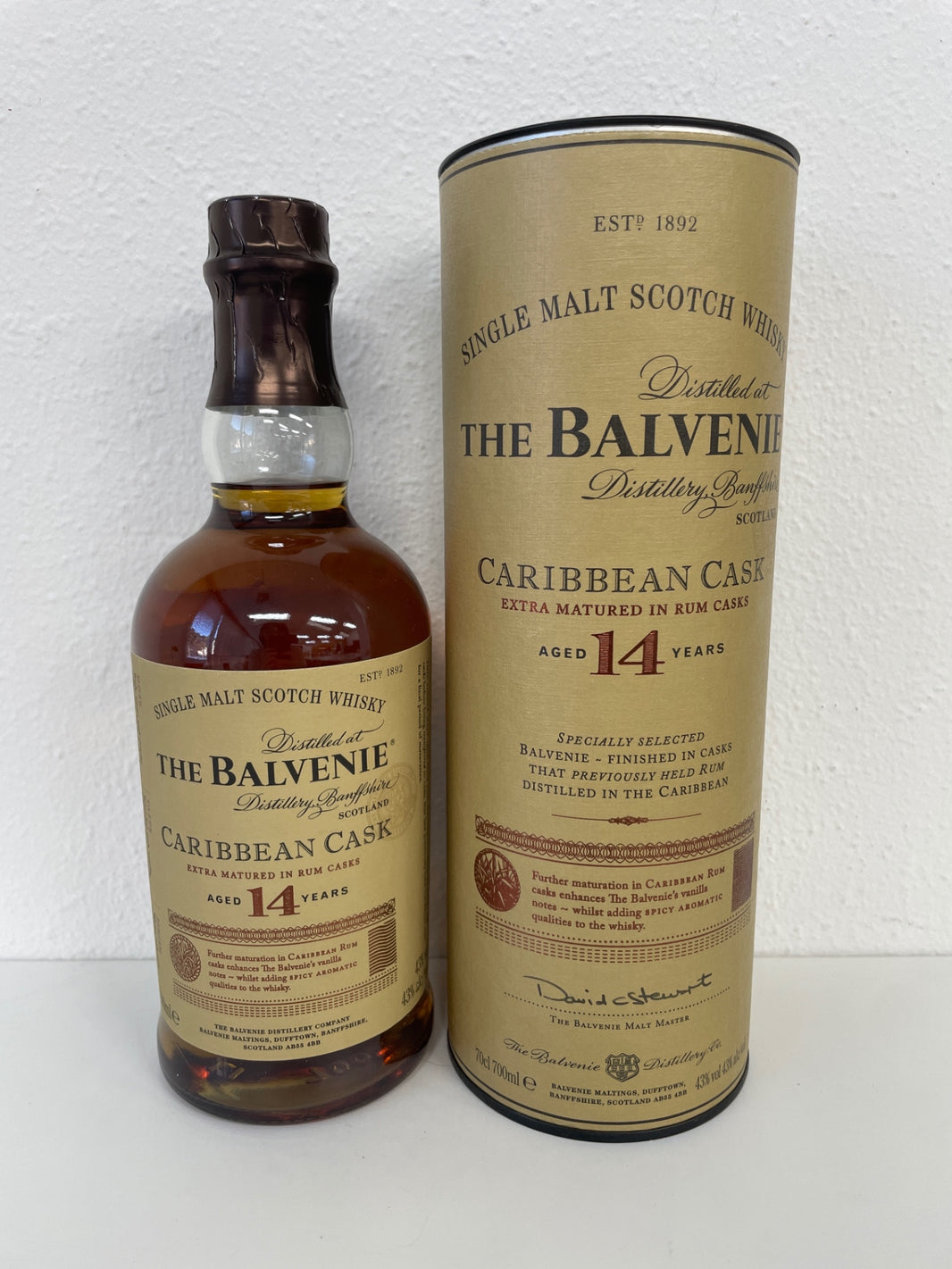 ザ・バルヴェニー 14年 カリビアンカスク 正規品 43度 700ml