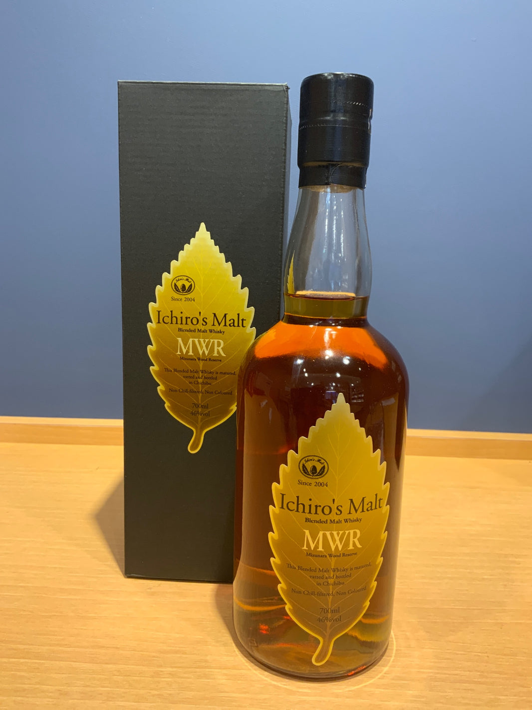 Ichiro's Malt Mizunara Wood Reserve MWR Leaf Label 46% ABV 700ml