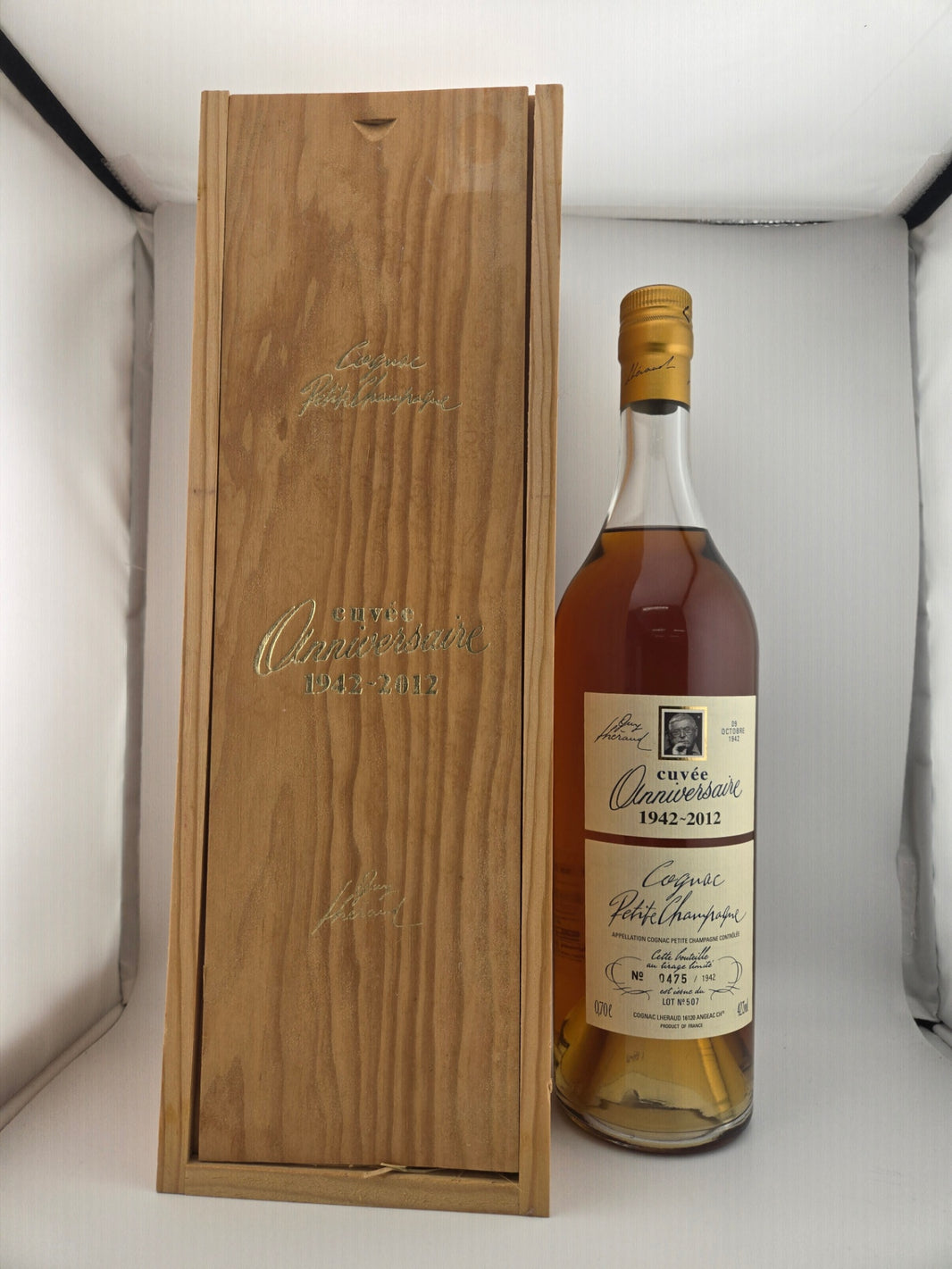 LHERAUD CUVEE レロー キュヴェ アニヴェルセル 1942-2012 コニャック】未開栓 箱付き 42度 700ml