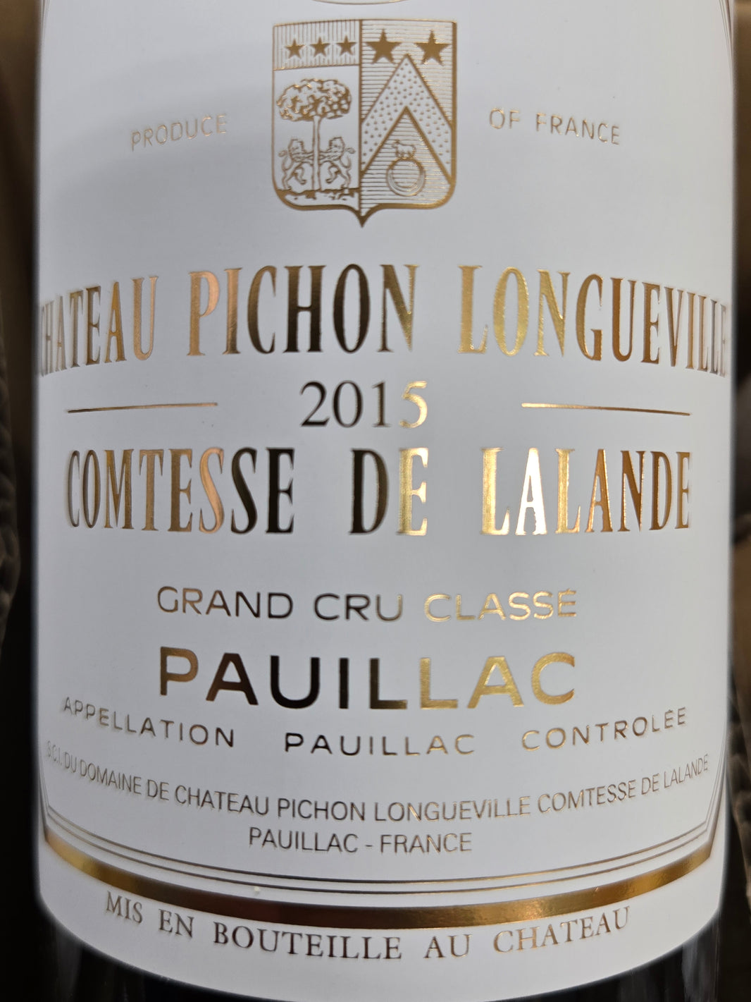 シャトー ピション ロングヴィル コンテス ド ラランド 2015[赤ワイン フルボディ
