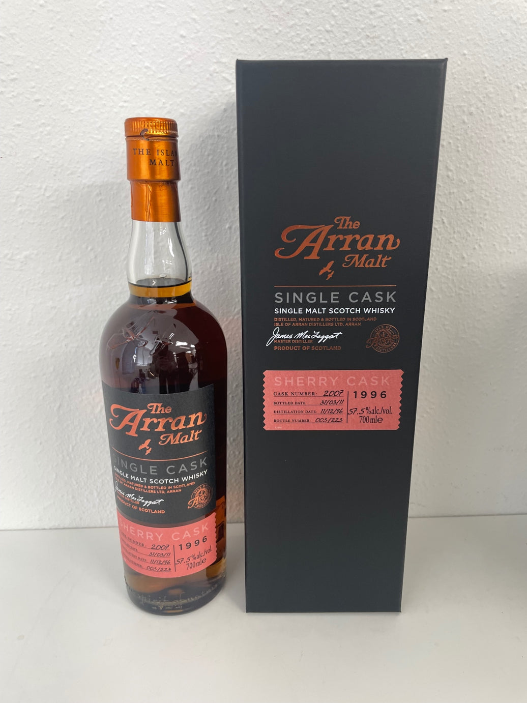 Arran Malt 1996 Single Cask Whisky 700ml with Box