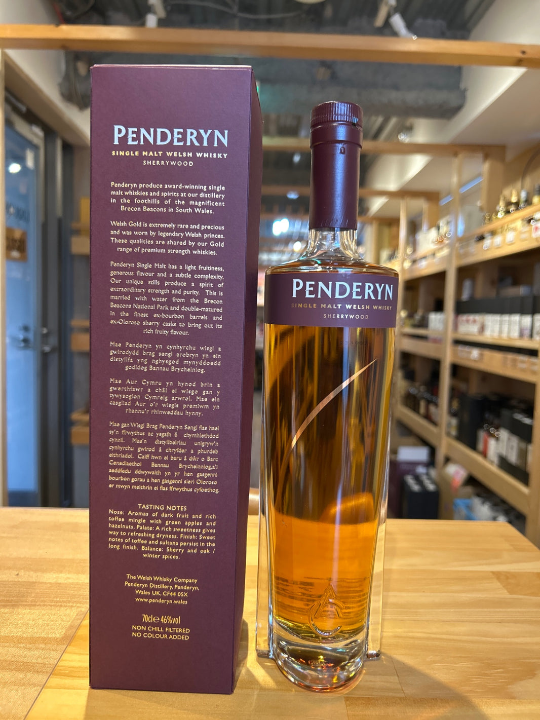 image Penderyn Sherry Wood, Authentic, 46% ABV, 700ml (Penderyn)