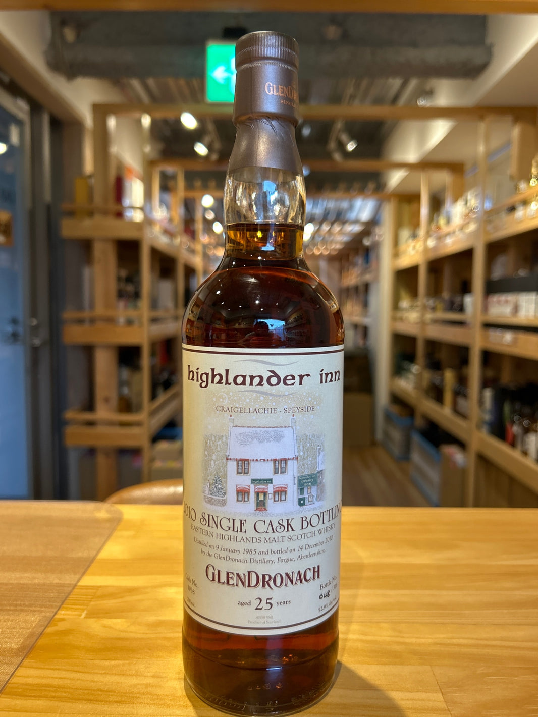 グレンドロナック25年 ハイランダーイン Highlander Inn GlenDronach1985-2010 PX Sherry Cask1038