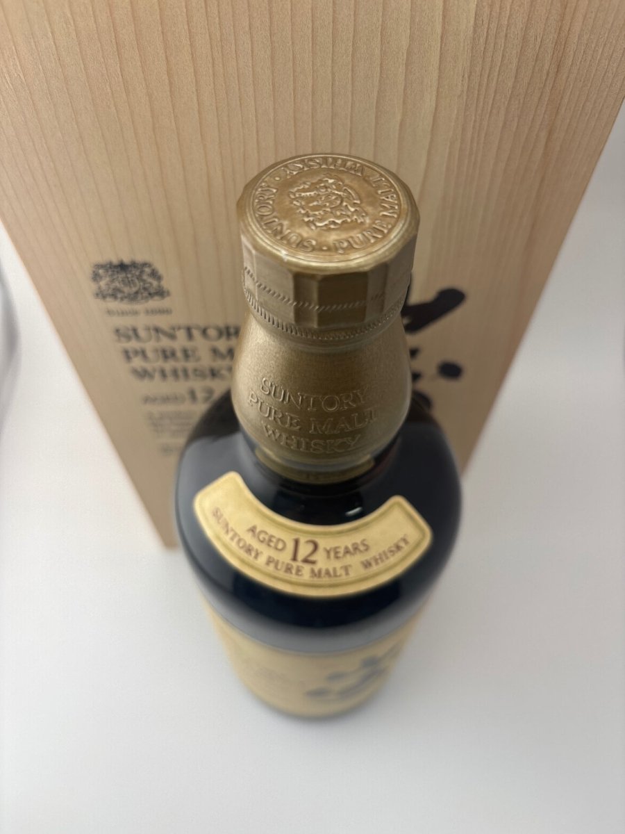 山崎12年 ピュアモルト 特級 旧ラベル　木箱入り - LIQUOR JOY