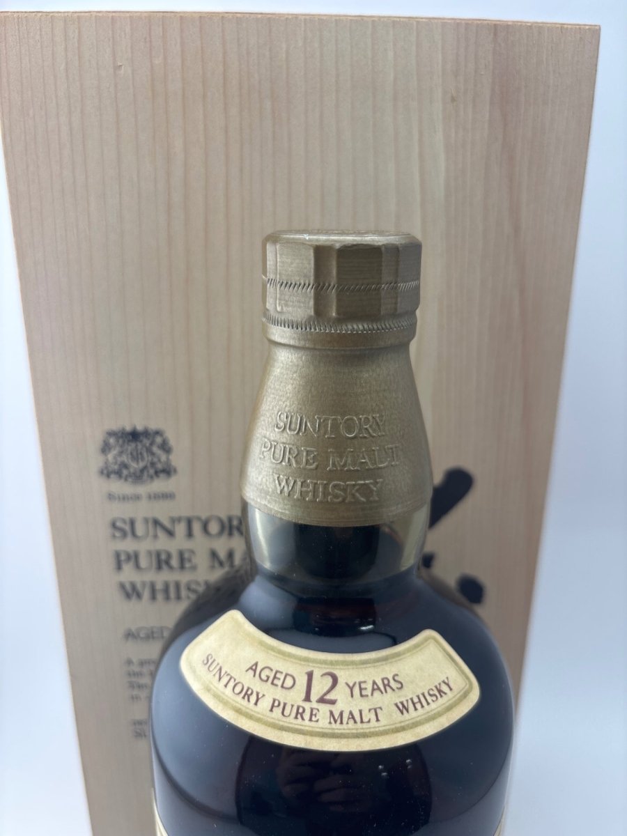 山崎12年 ピュアモルト 特級 旧ラベル　木箱入り - LIQUOR JOY