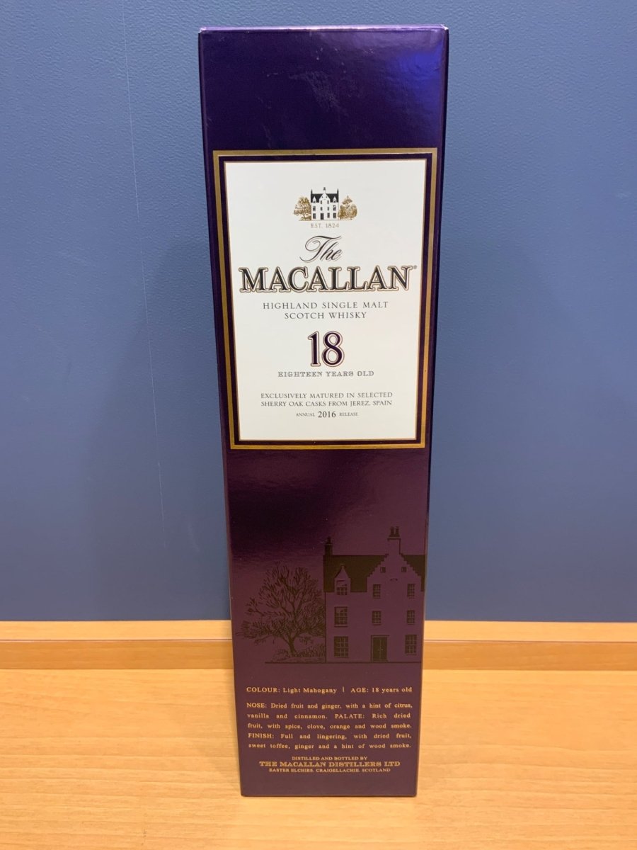 ザ・マッカラン 18年 2016　シェリーオーク 正規品 43度 箱付　700ml - LIQUOR JOY