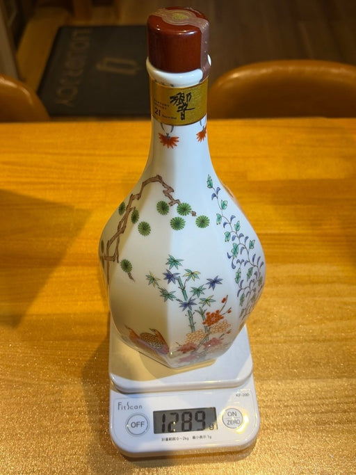 響21年 有田焼 色絵松鶴梅鶉文八角瓶 2001 - LIQUOR JOY