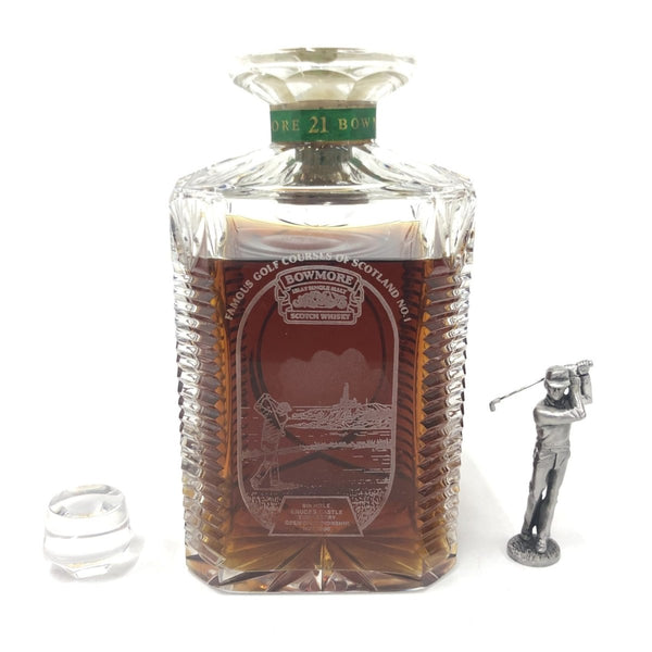 ウイスキー ボウモア 21年 クリスタル デキャンタ ゴルフ - LIQUOR JOY