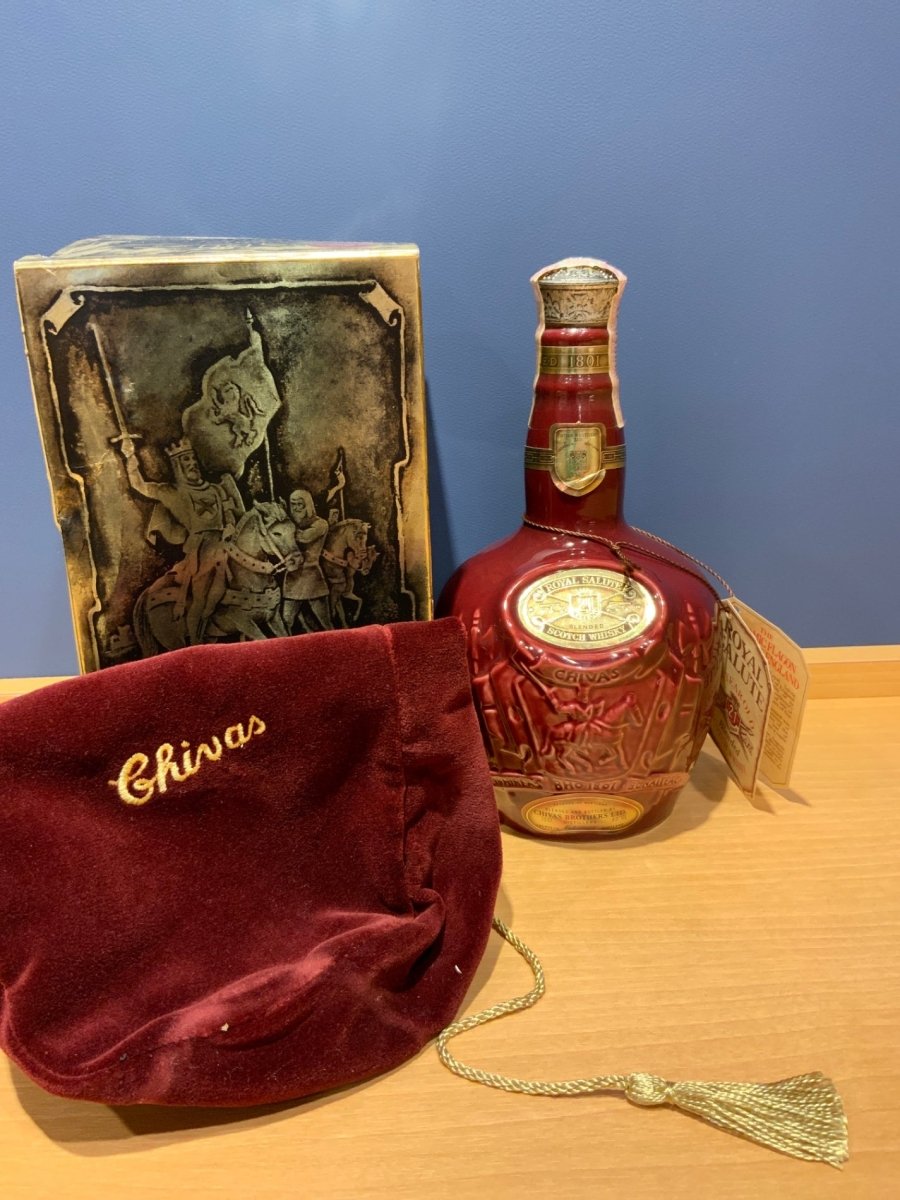 古酒 シーバスロイヤルサルート 21年 茶色陶器ボトル 700ml ブレンデッド スコッチ　巾着袋/箱付き - LIQUOR JOY