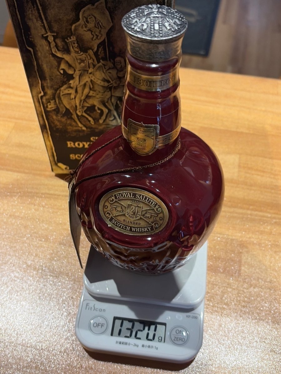 古酒 シーバスロイヤルサルート 21年 茶色陶器ボトル 750ml ブレンデッド スコッチ　巾着袋/箱付き - LIQUOR JOY