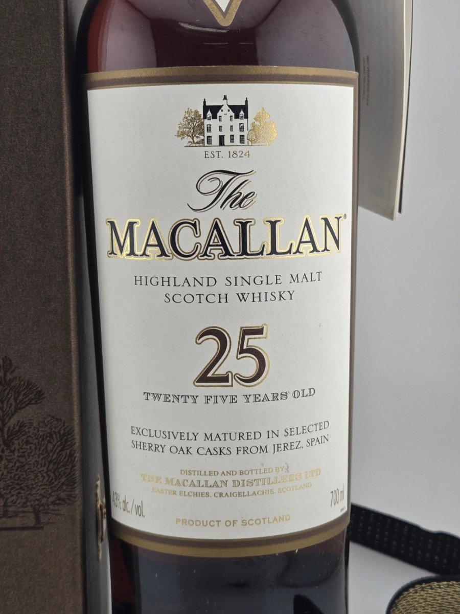 マッカラン25年 シェリーカスク シングルモルトウイスキー700ml旧ボトル箱付き - LIQUOR JOY