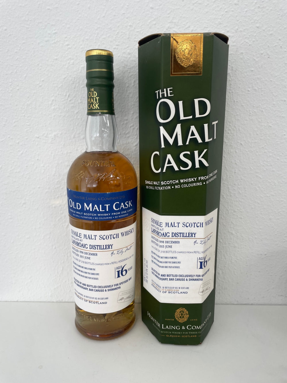 Hunter Laing Old Malt Cask Laphroaig 16 Year Old 1998 Single Malt Whisky, 50% ABV, 700ml, OMC