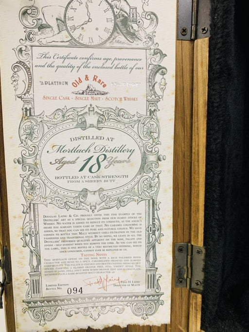 OLD &amp; RARE Single Cask Mortlach 1992 18 Year Old