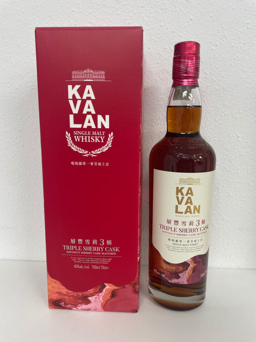 【 台湾 ウイスキー 】 カバラン トリプルシェリーカスク 700ml 46度 正規輸入品 美味しい ウヰスキー グレープ チョコレート 宜蘭 オーク樽 ギフト