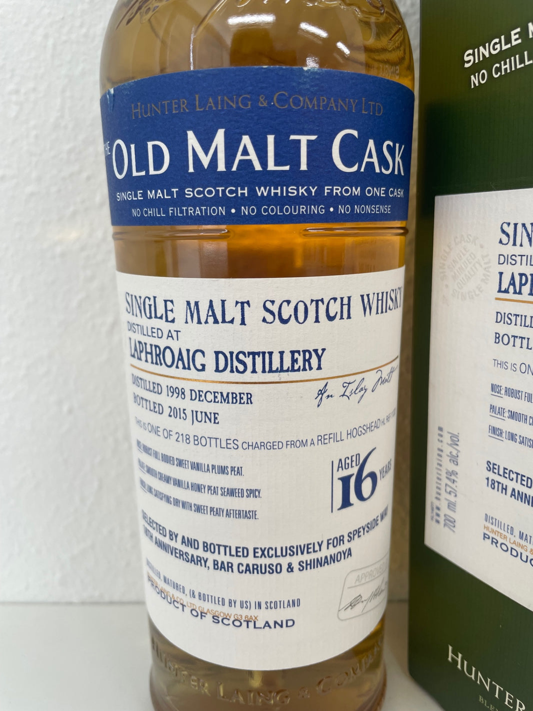 image Hunter Laing Old Malt Cask Laphroaig 16 Year Old 1998 Single Malt Whisky, 50% ABV, 700ml, OMC