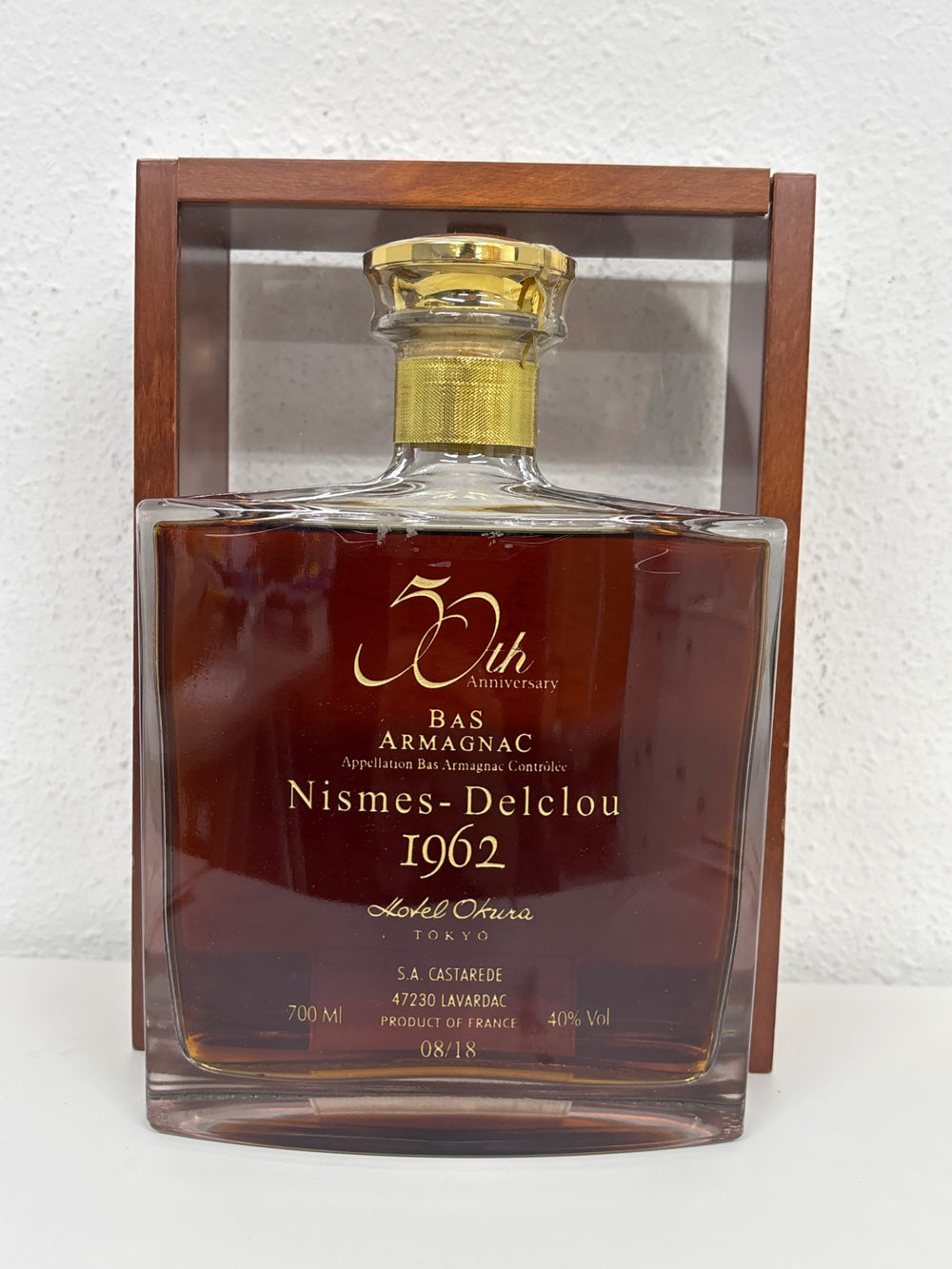 Nismes-Delclou Bas Armagnac　1962　ホテルオークラ50周年記念40％700ml18本限定