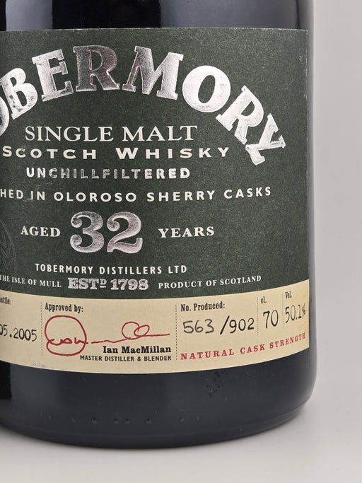1972 Tobermory 32 Year Old Oloroso Sherry Cask Finish Single Malt Scotch Whisky