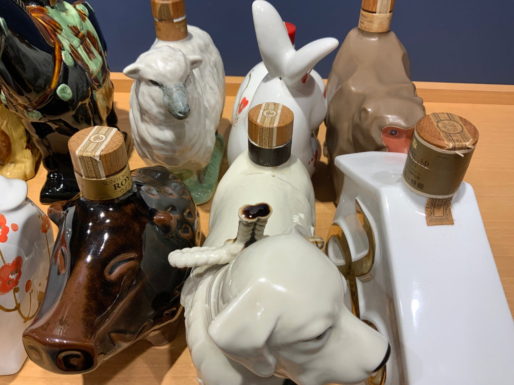 【中古】サントリー ローヤル ウイスキー 干支ボトル 陶器ボトル　12本セット