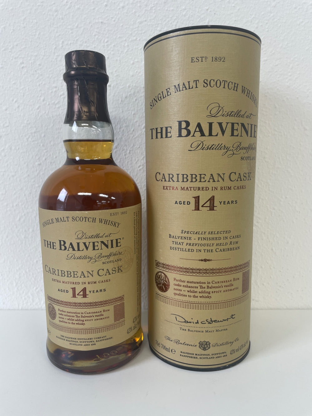 ザ・バルヴェニー １４年 カリビアンカスク 正規品 43度 700ｍｌ
