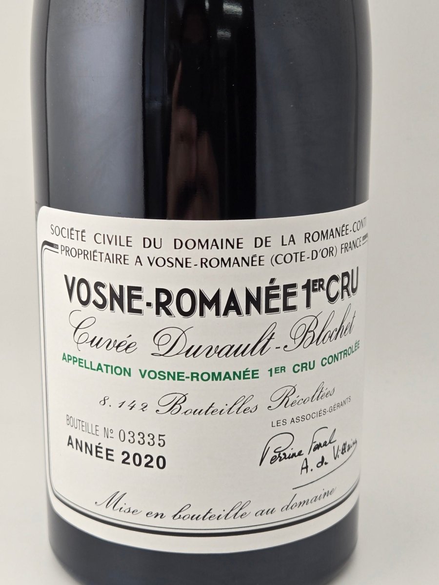 DRC ヴォーヌロマネ　キュヴェ　デュヴォー　ブロシェ2020 - LIQUOR JOY
