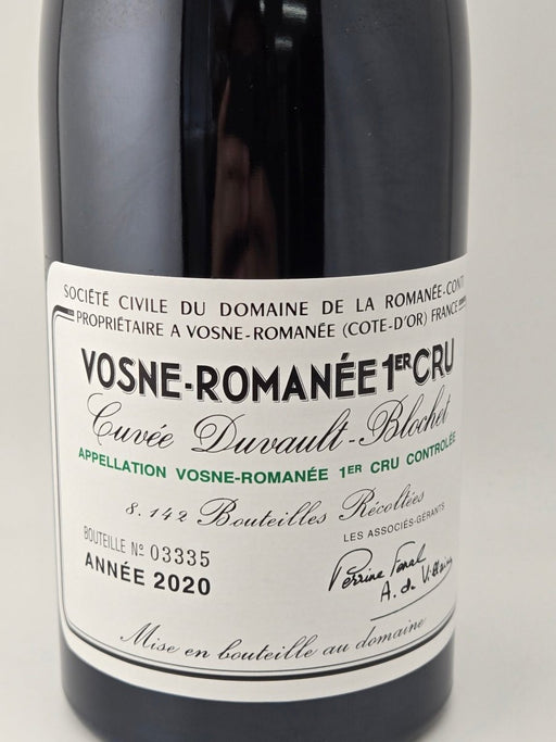 DRC ヴォーヌロマネ　キュヴェ　デュヴォー　ブロシェ2020 - LIQUOR JOY
