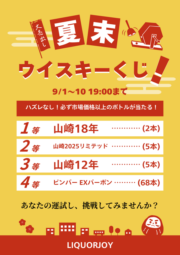 LIQUORJOY夏末プレミアムウイスキーくじ