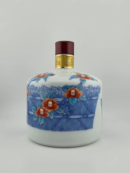 響21年 響 HIBIKI ひびき 有田焼 サントリー SUNTORY 有田焼 色絵椿柴垣文筒形瓶 陶器ボトル