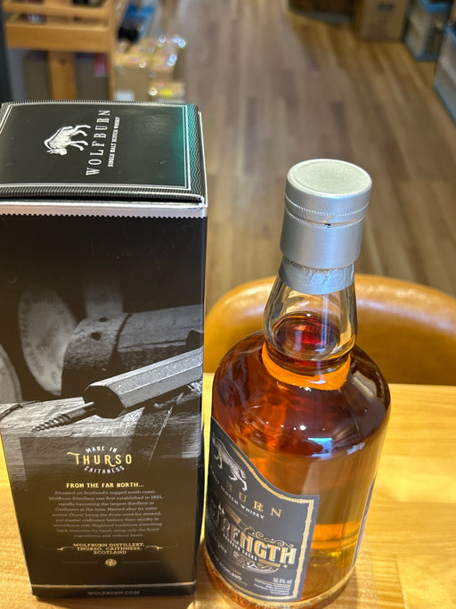 Wolfburn Cask Strength Sherry and Bourbon Cask Single Malt Scotch Whisky, 700ml, Scotland