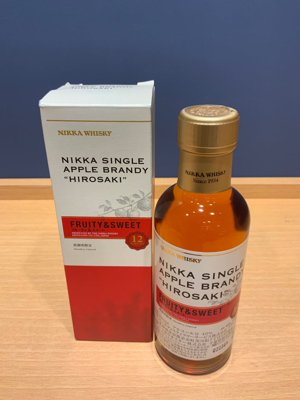 ニッカ シングルアップルブランデー 弘前 12年　フルーティ&スイート　180ml