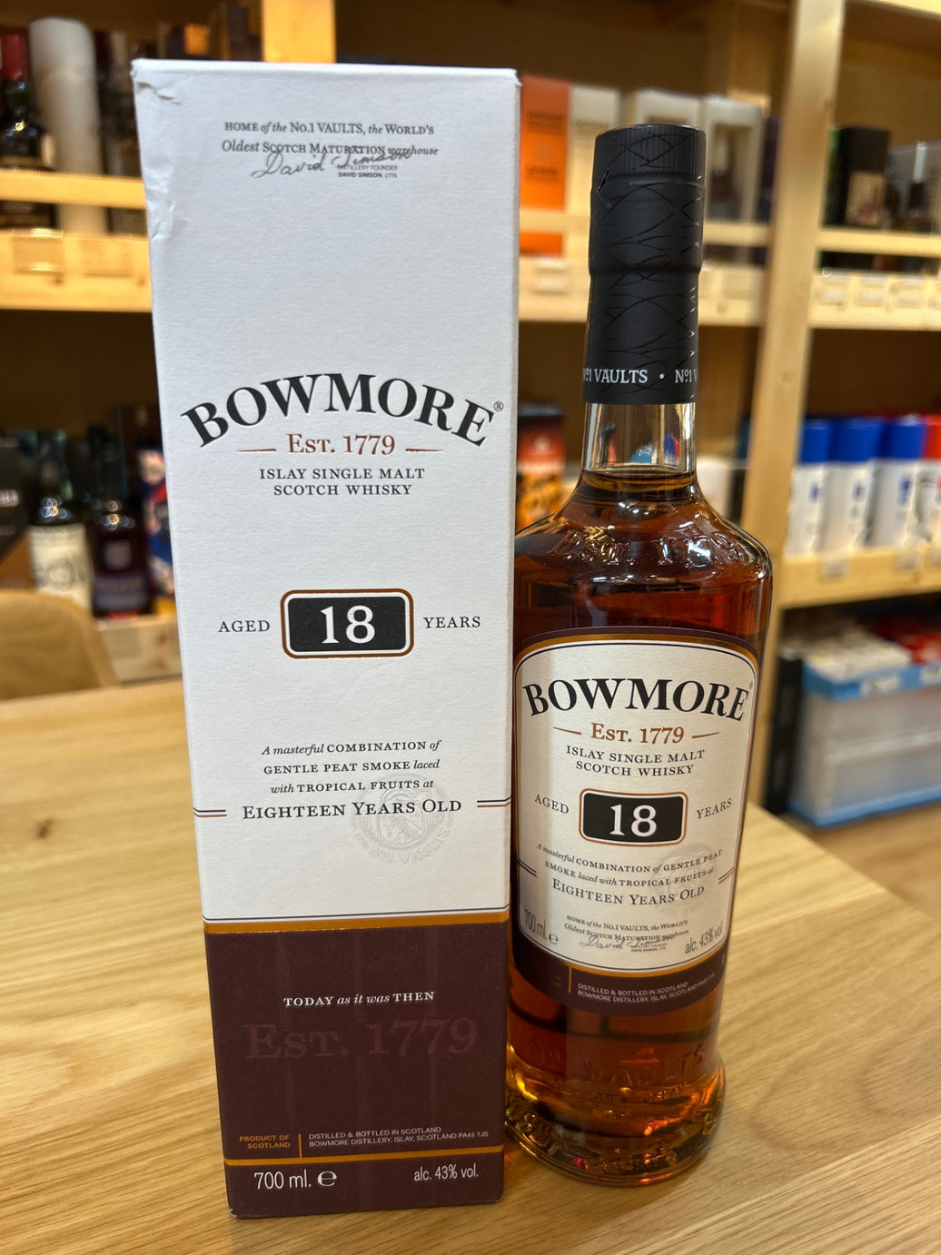 Bowmore 18 Year Old Single Malt Whisky 700ml