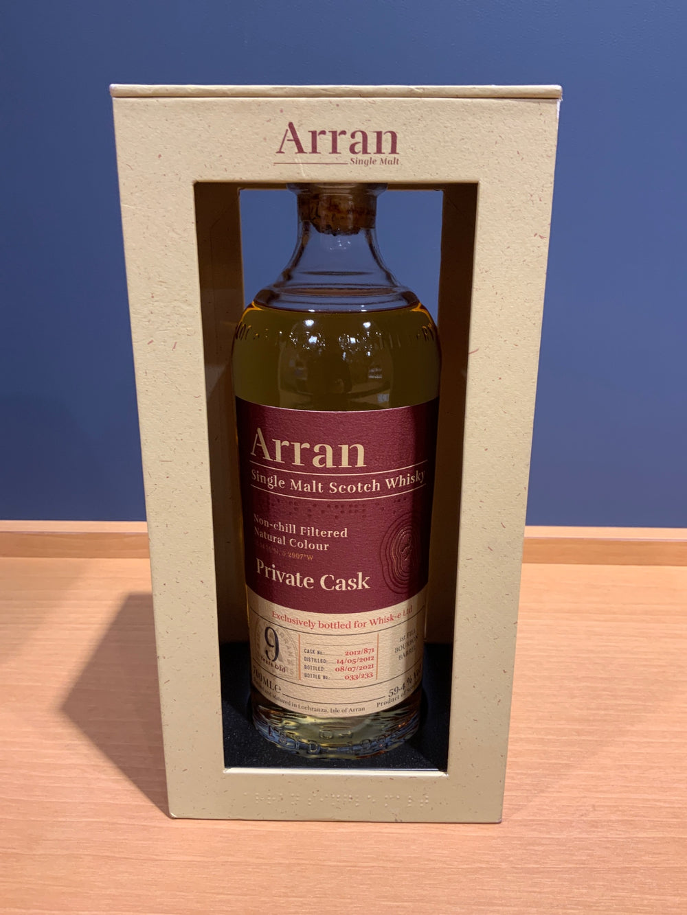 Arran Private Cask 9年　アラン プライベートカスク　59.4度