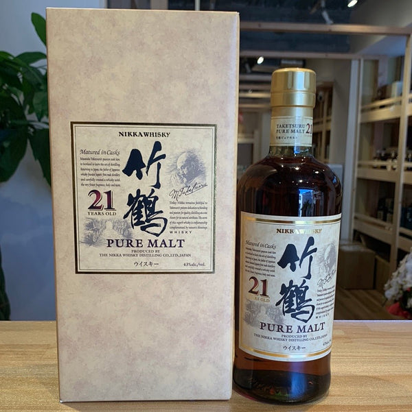 NIKKA WHISKY TAKETSURU 21years old PURE MALT 700ML - LIQUOR JOY