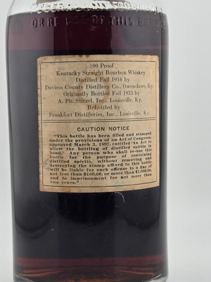 Old Fitzgerald 17 Year Old 100 Proof 1916 (1 Bottle Quart) - LIQUOR JOY