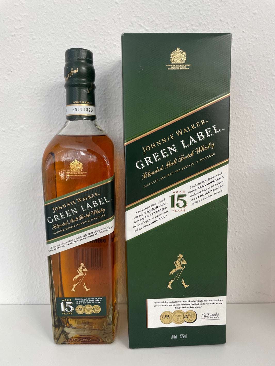 ジョニーウォーカー グリーンラベル １５年 ７５０ml (オールドボトル）