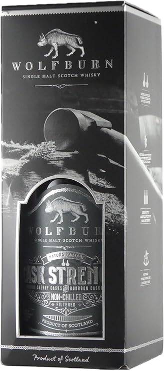 Wolfburn Cask Strength Sherry and Bourbon Cask Single Malt Scotch Whisky, 700ml, Scotland