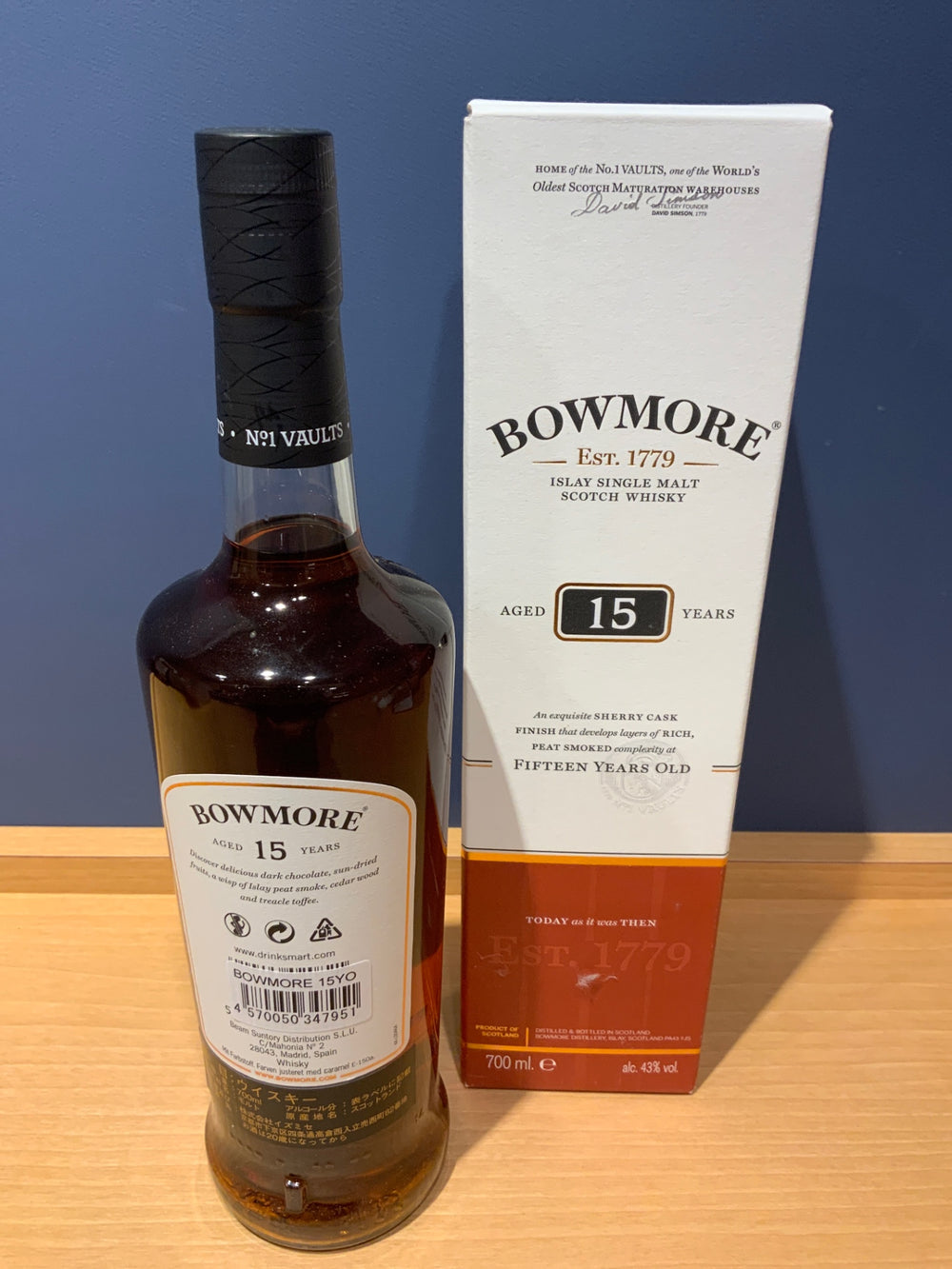 ボウモア 15年 43°700ml [正規品箱入り]