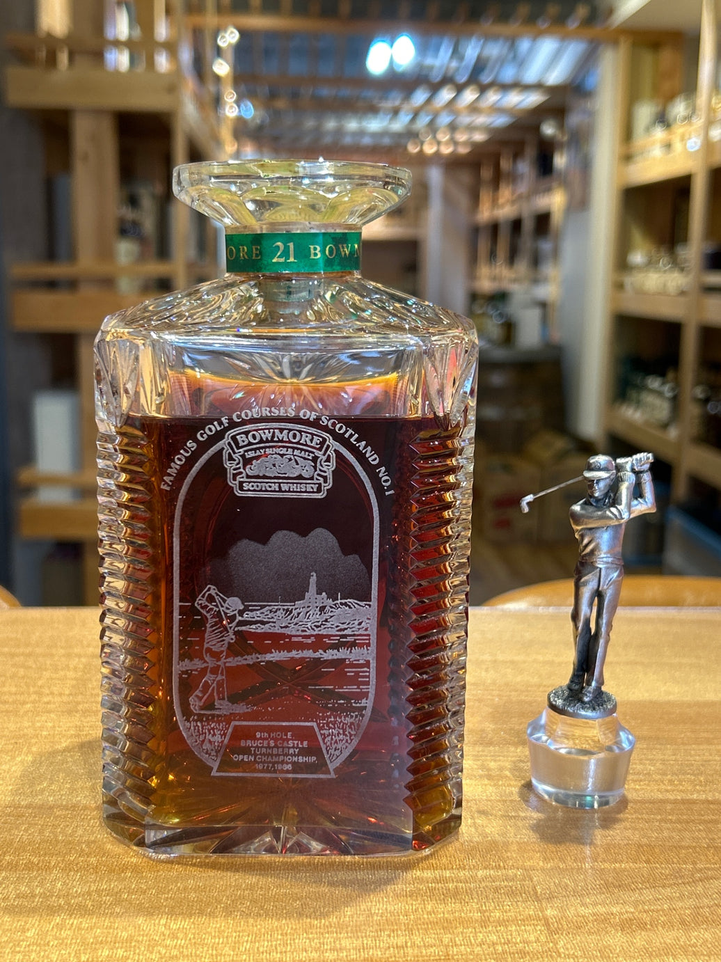 Bowmore 21 Year Old Whisky Crystal Decanter Golf