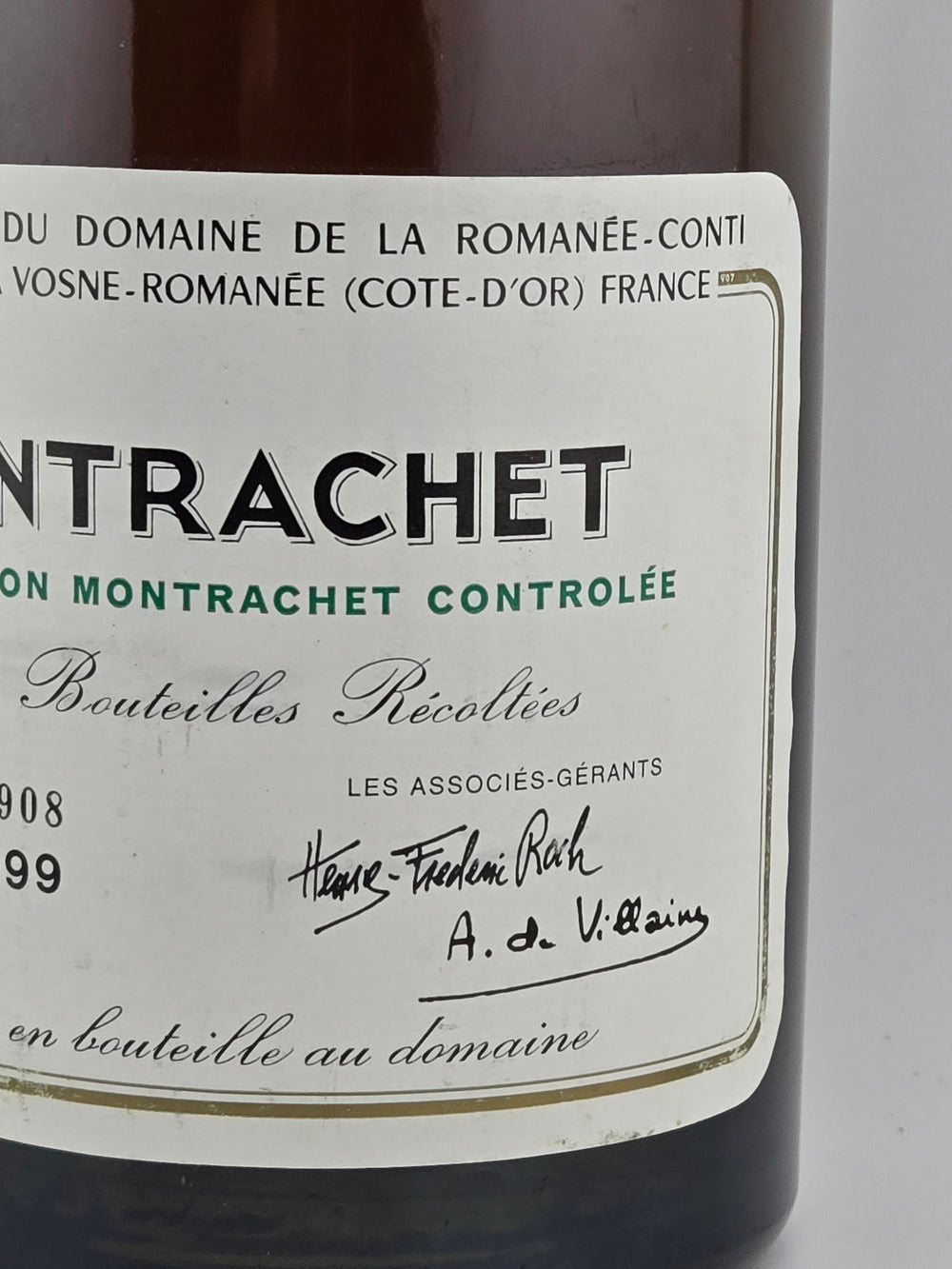 Montrachet モンラッシェ 1999 DRC (Domaine de la Romanee Conti)